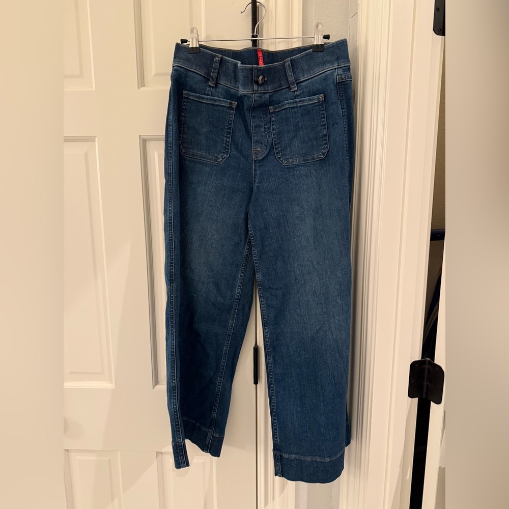 SPANX Women's Straight Leg Blue Jeans